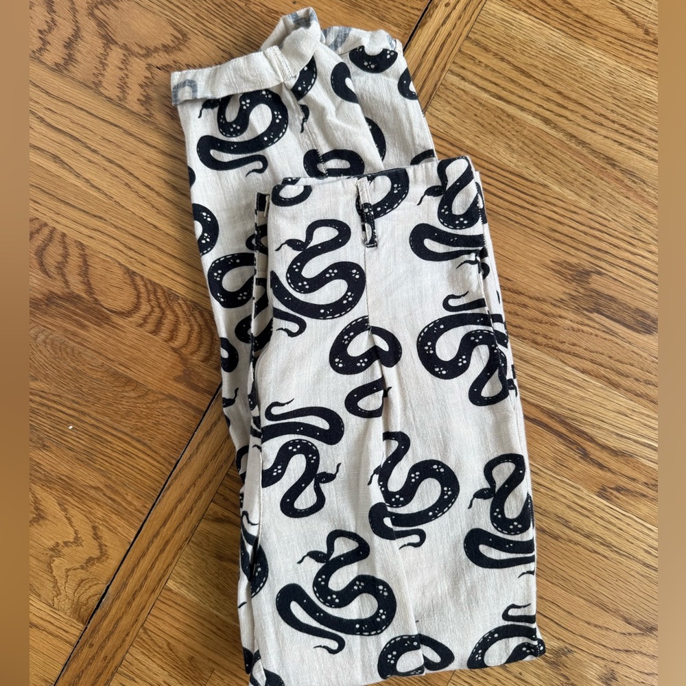 Cropped snake-patterned pants - Picture 4 of 5